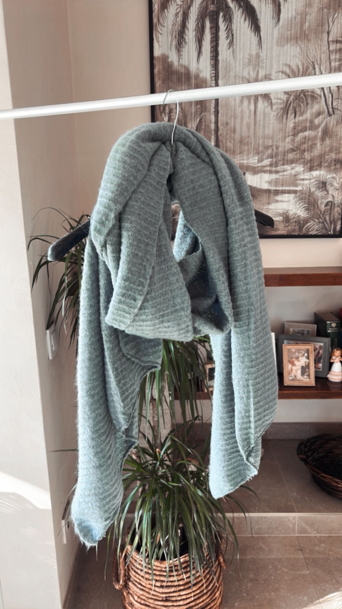 Bufanda verde petroleo