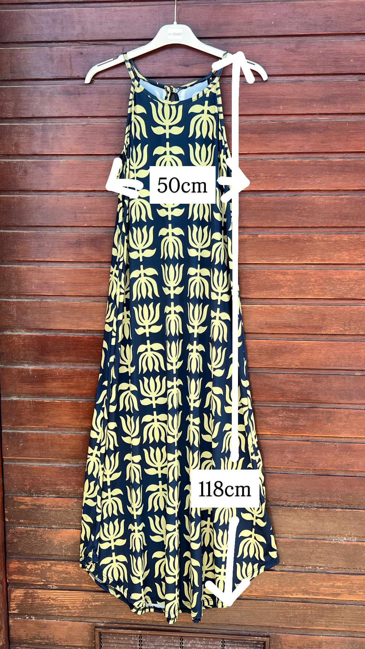 Vestido largo rayas pistacho