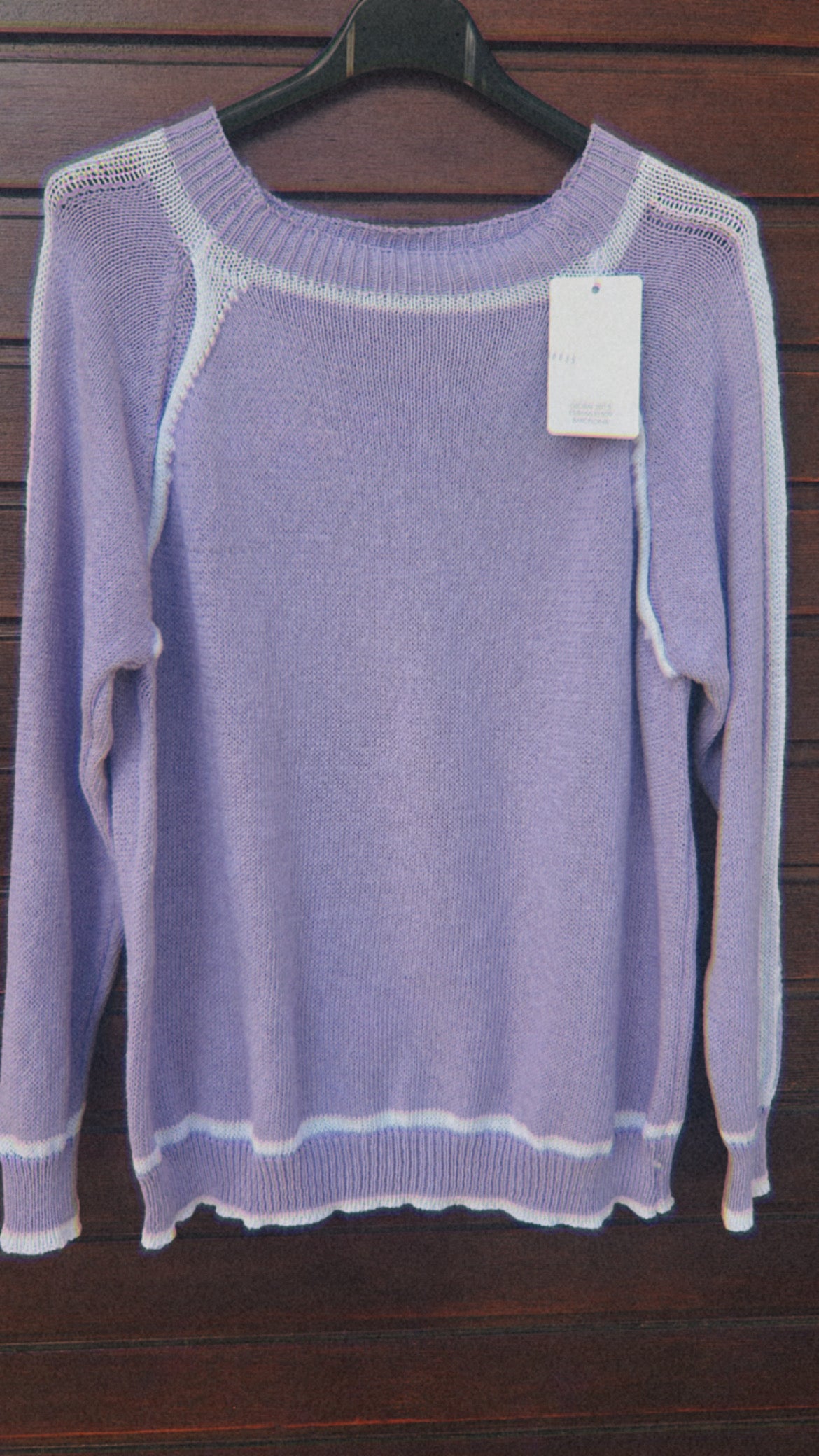 Jersey lila con detalle ribete