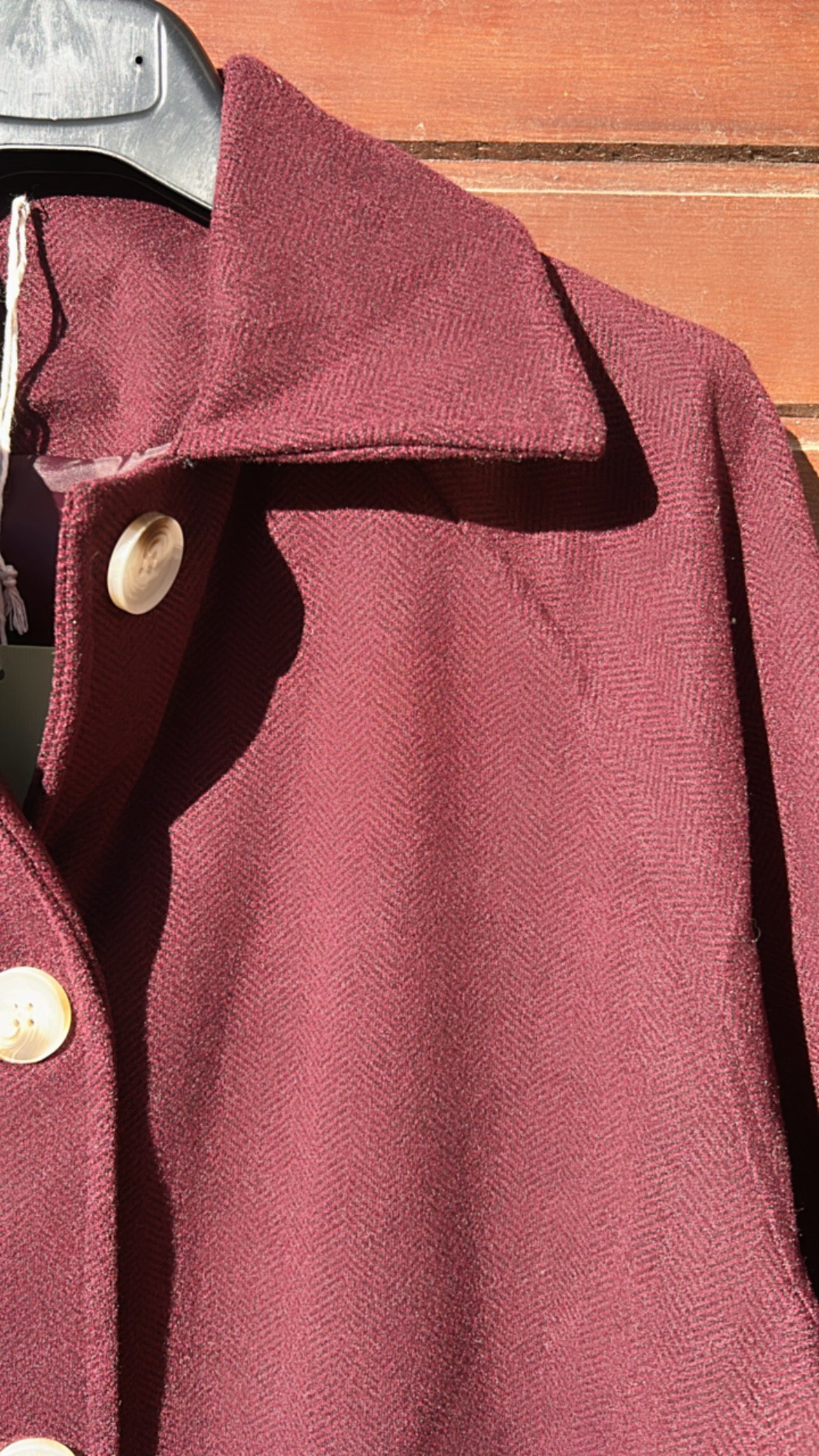 Chaqueta espiga granate