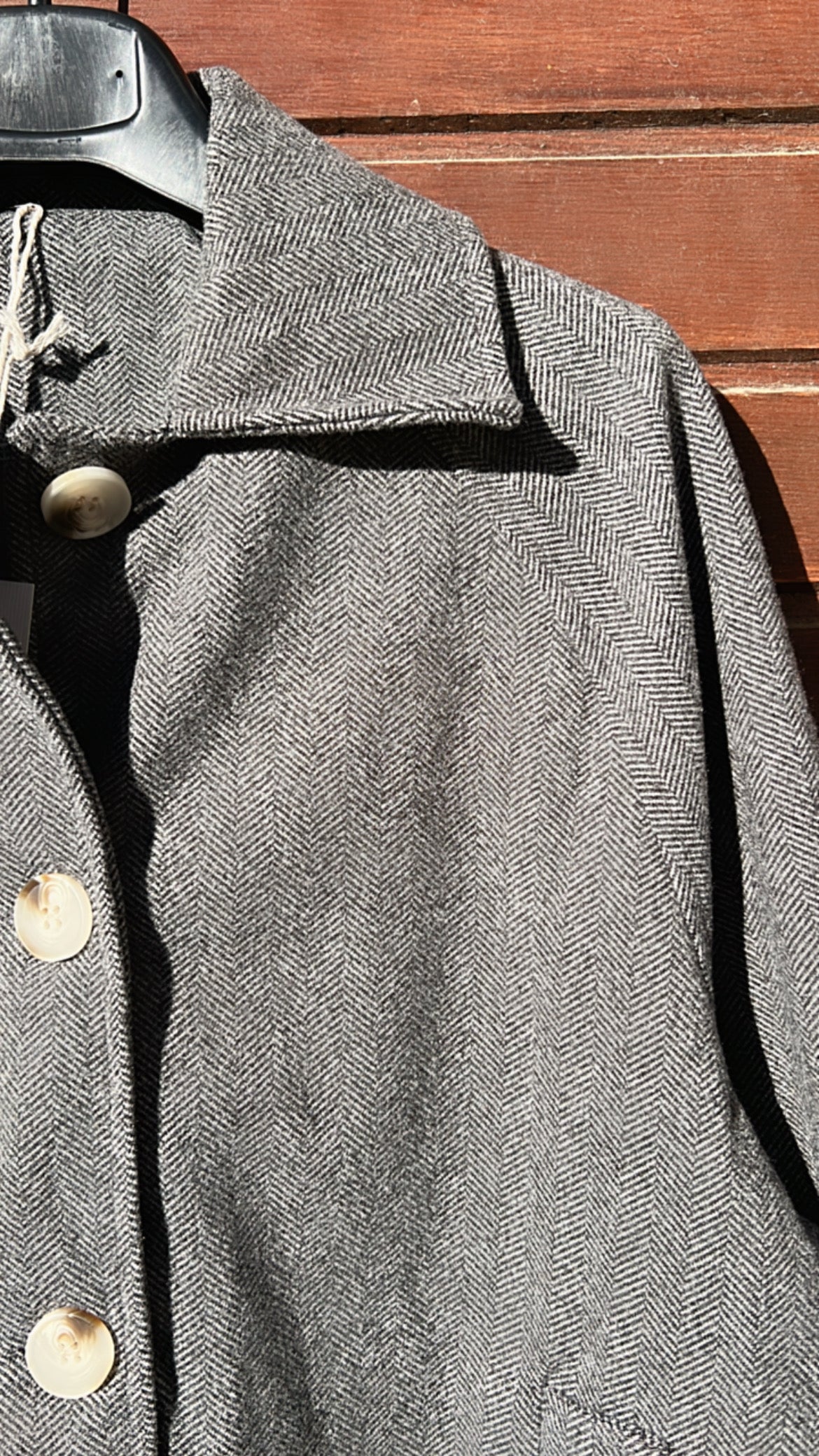 Chaqueta espiga gris