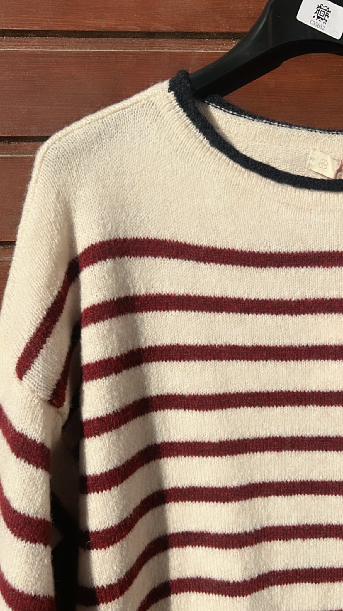 Jersey crudo ribete marino