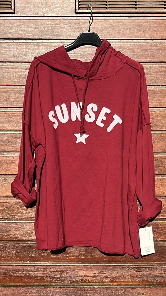 Sudadera sunset granate