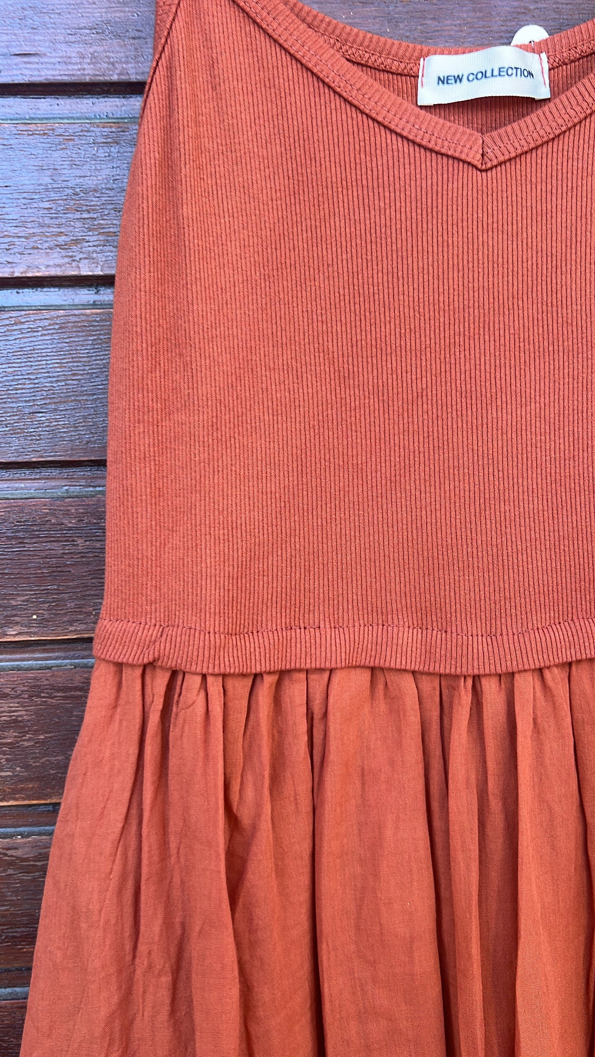 Vestido teja tirantes