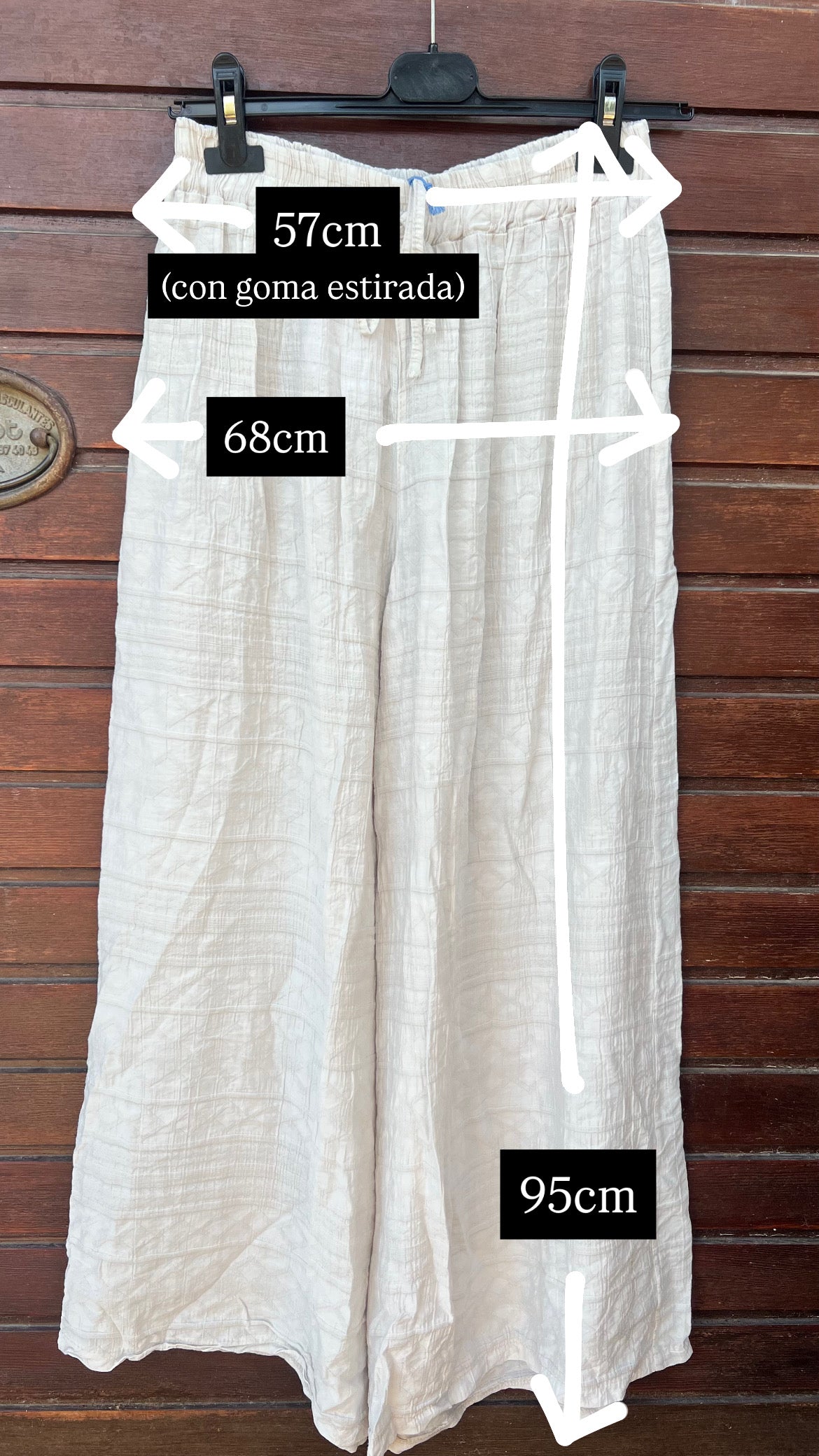 Pantalón blanco cenefa