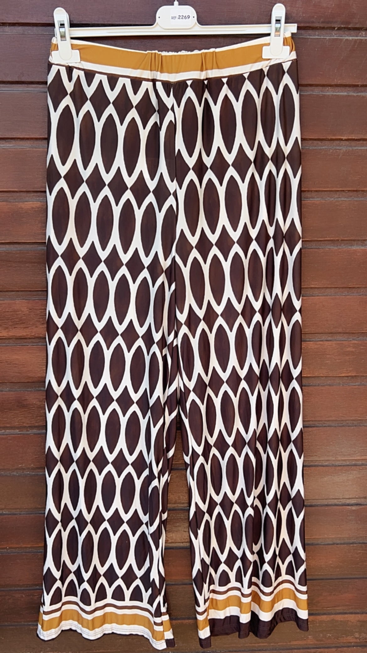 Pantalón licra fria estampado xoco y mostaza