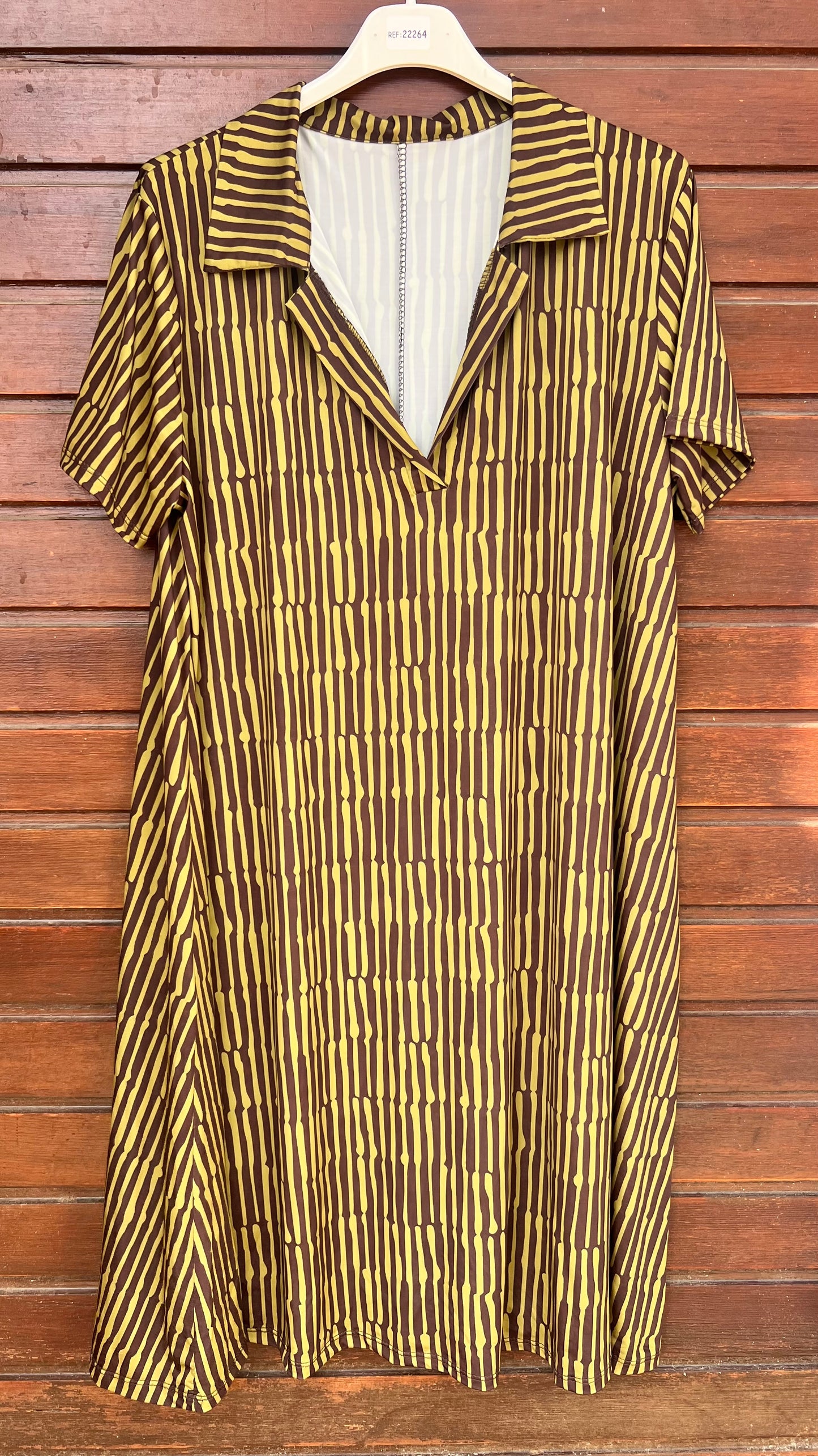 Vestido camisero pistacho licra fria