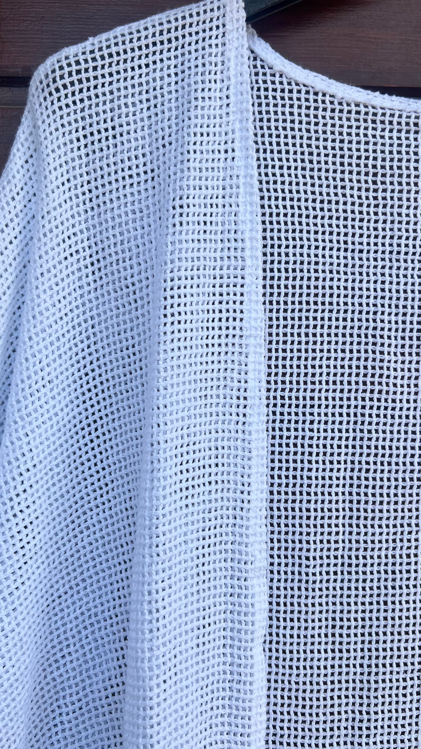 Chaqueta calada blanca