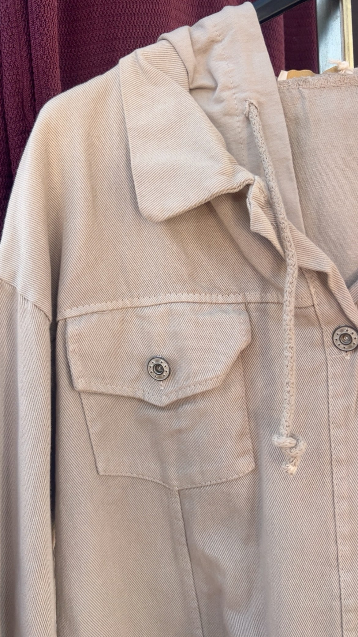 Chaqueta tejana beige