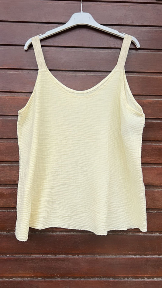 Top bambula amarillo