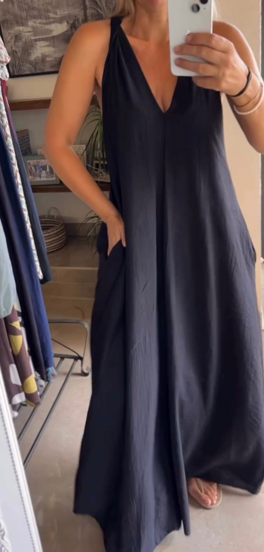 Vestido xoco arrugado tirante