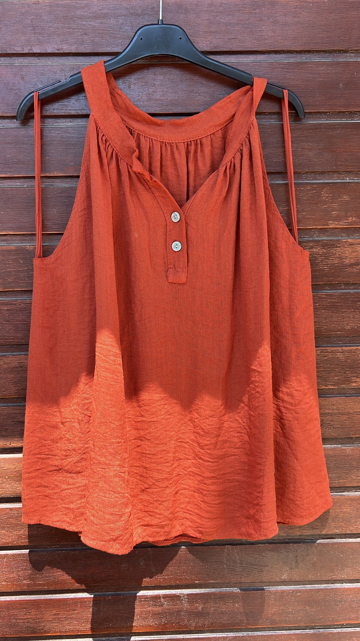 Halter botones teja