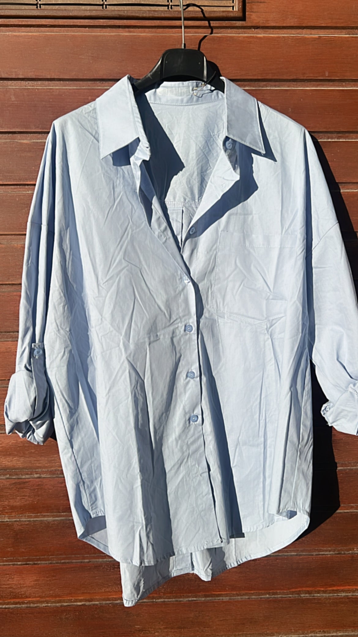 Camisa oversize azul