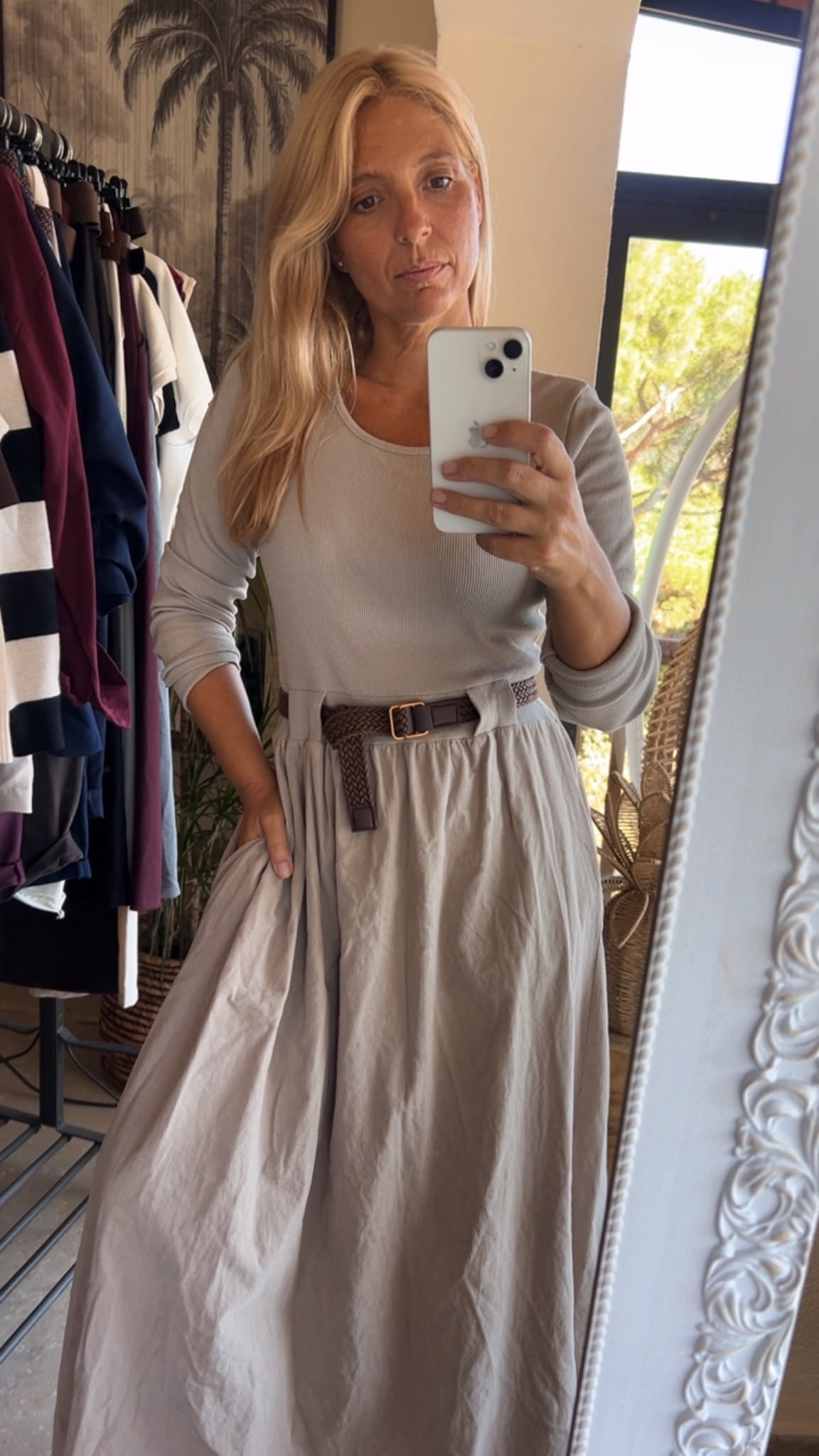 Vestido beige