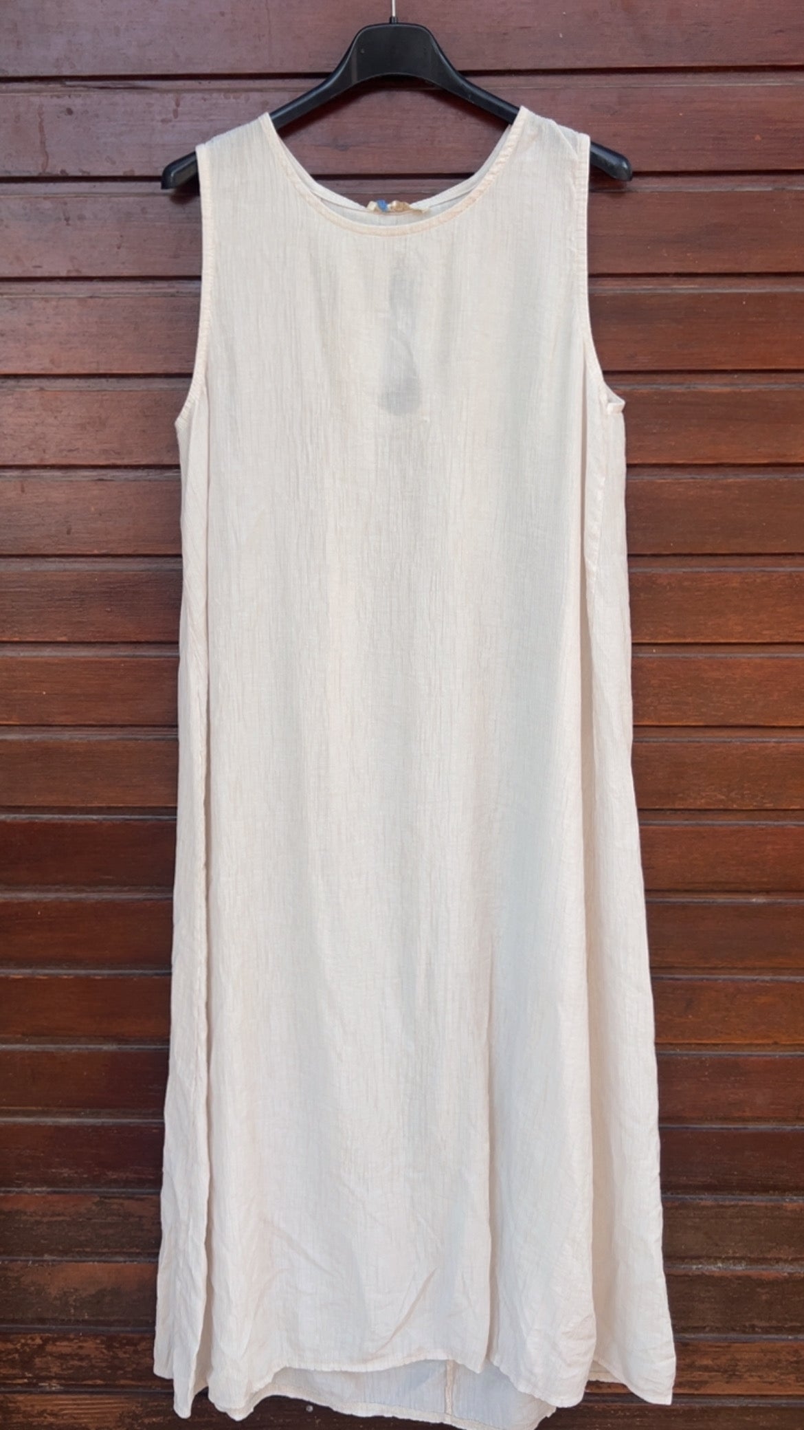 Vestido beige bambula