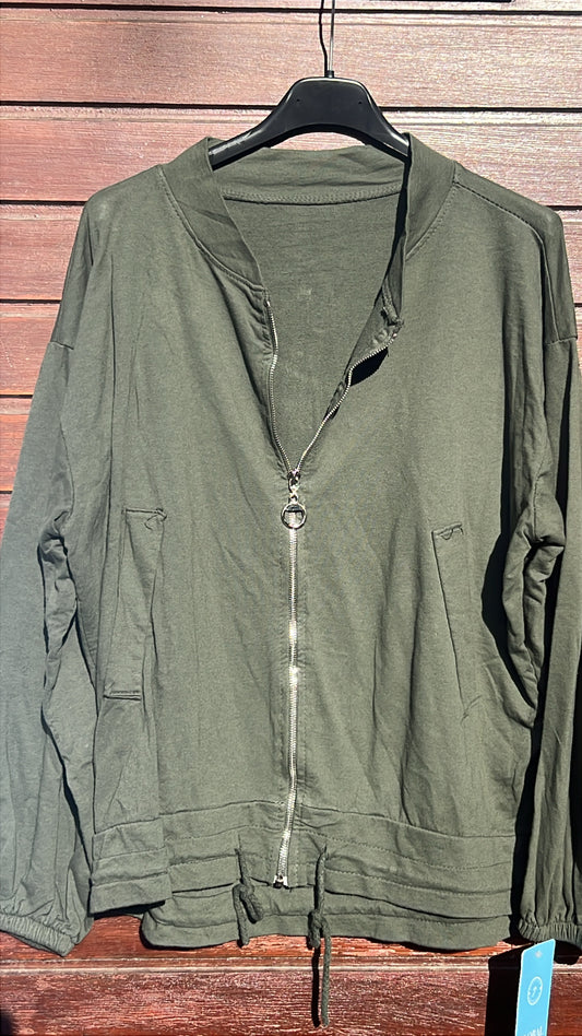 Bomber algodón caki