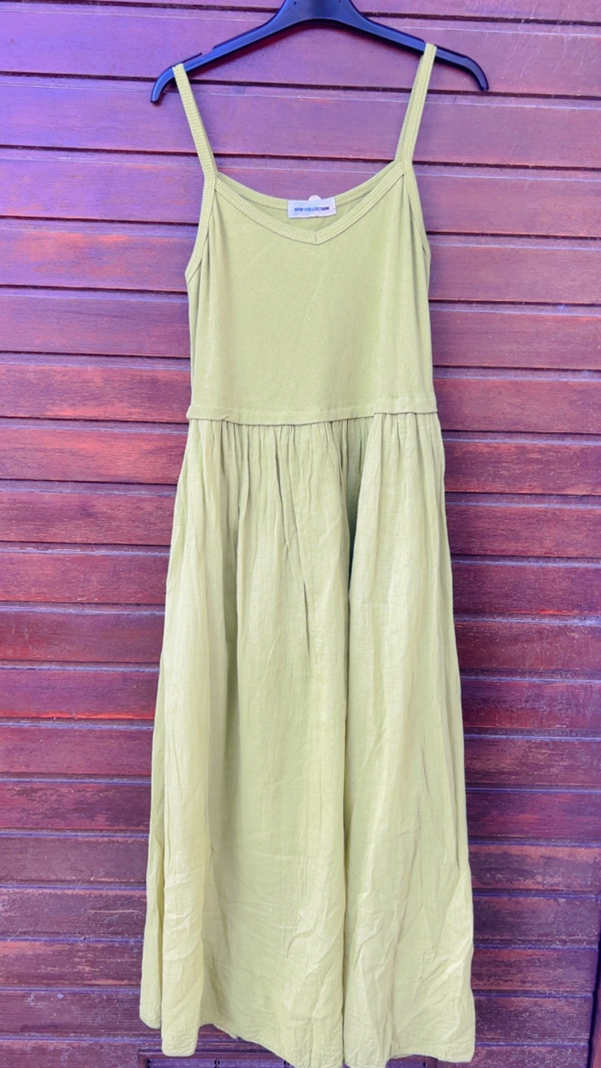 Vestido pistacho tirantes