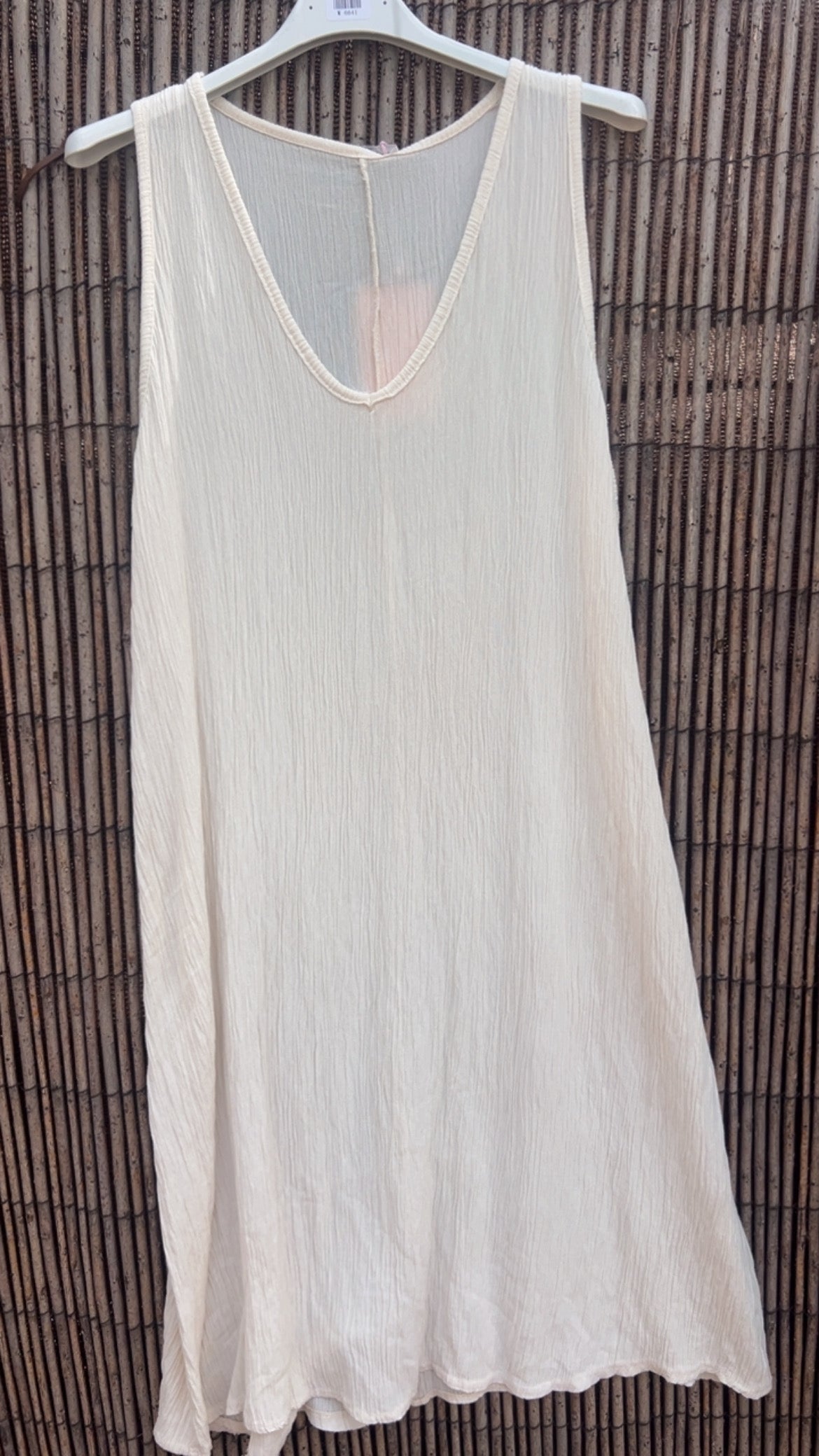 Vestido crudo bambula