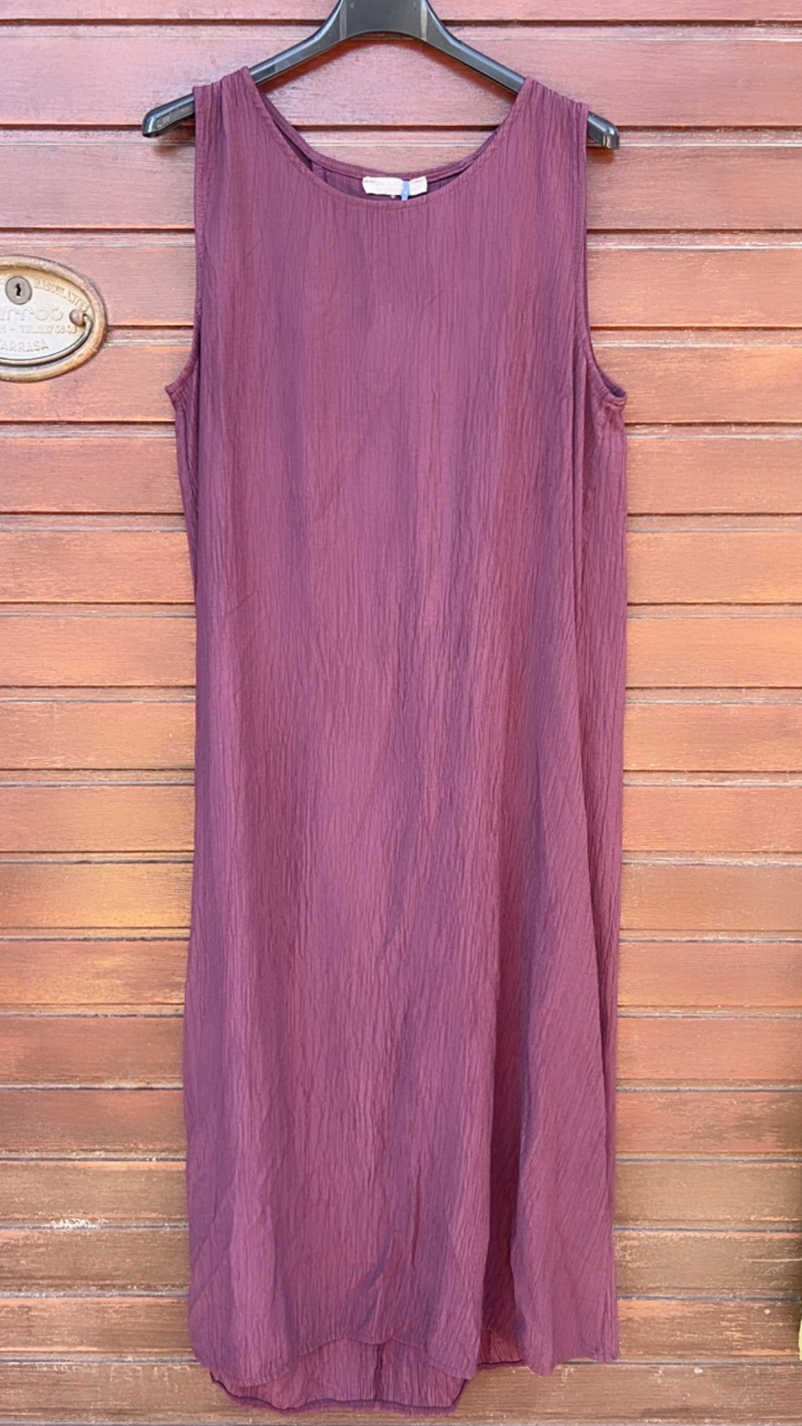 Vestido burdeos bambula