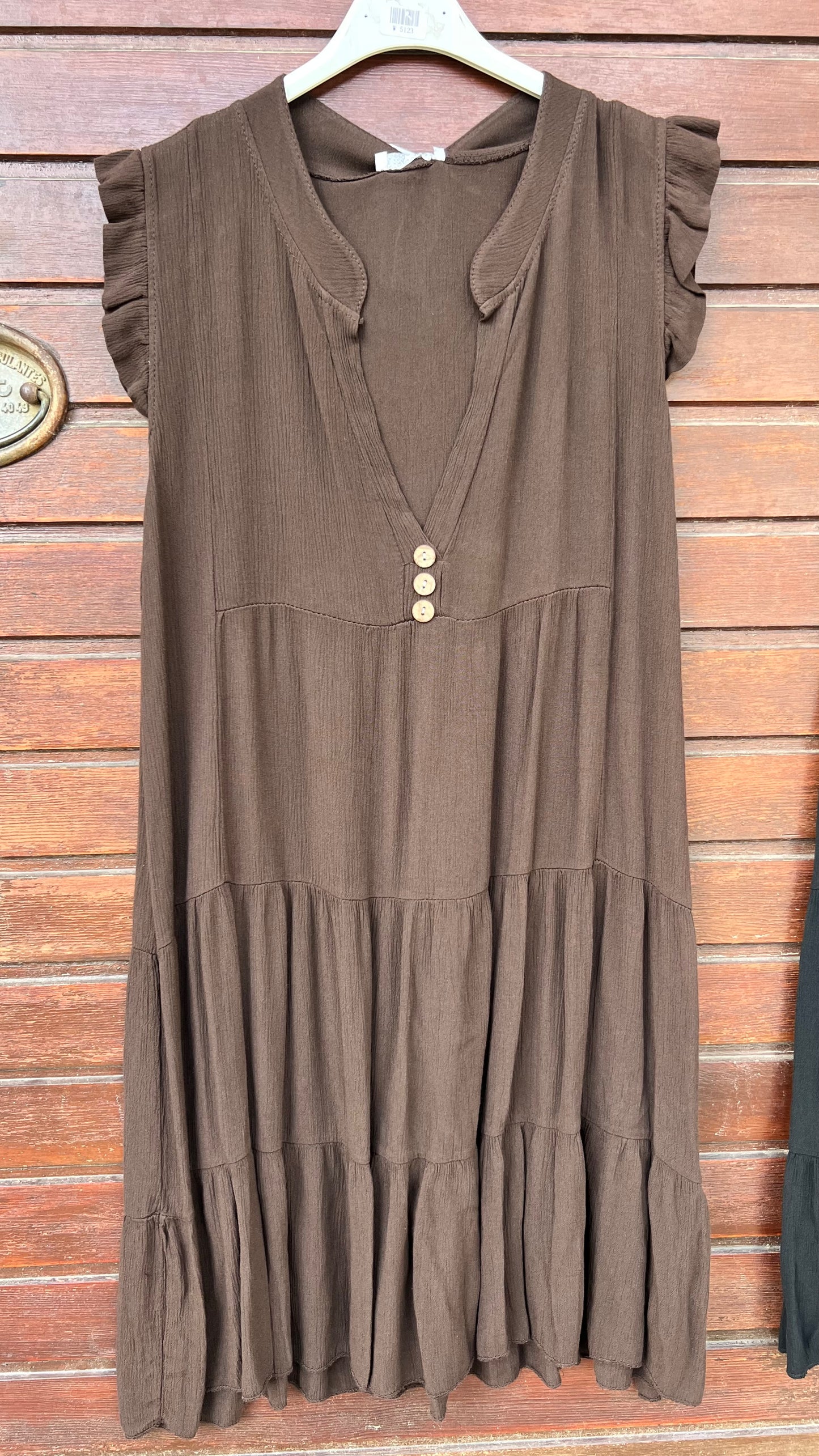 Vestido xoco bambula detalle botones