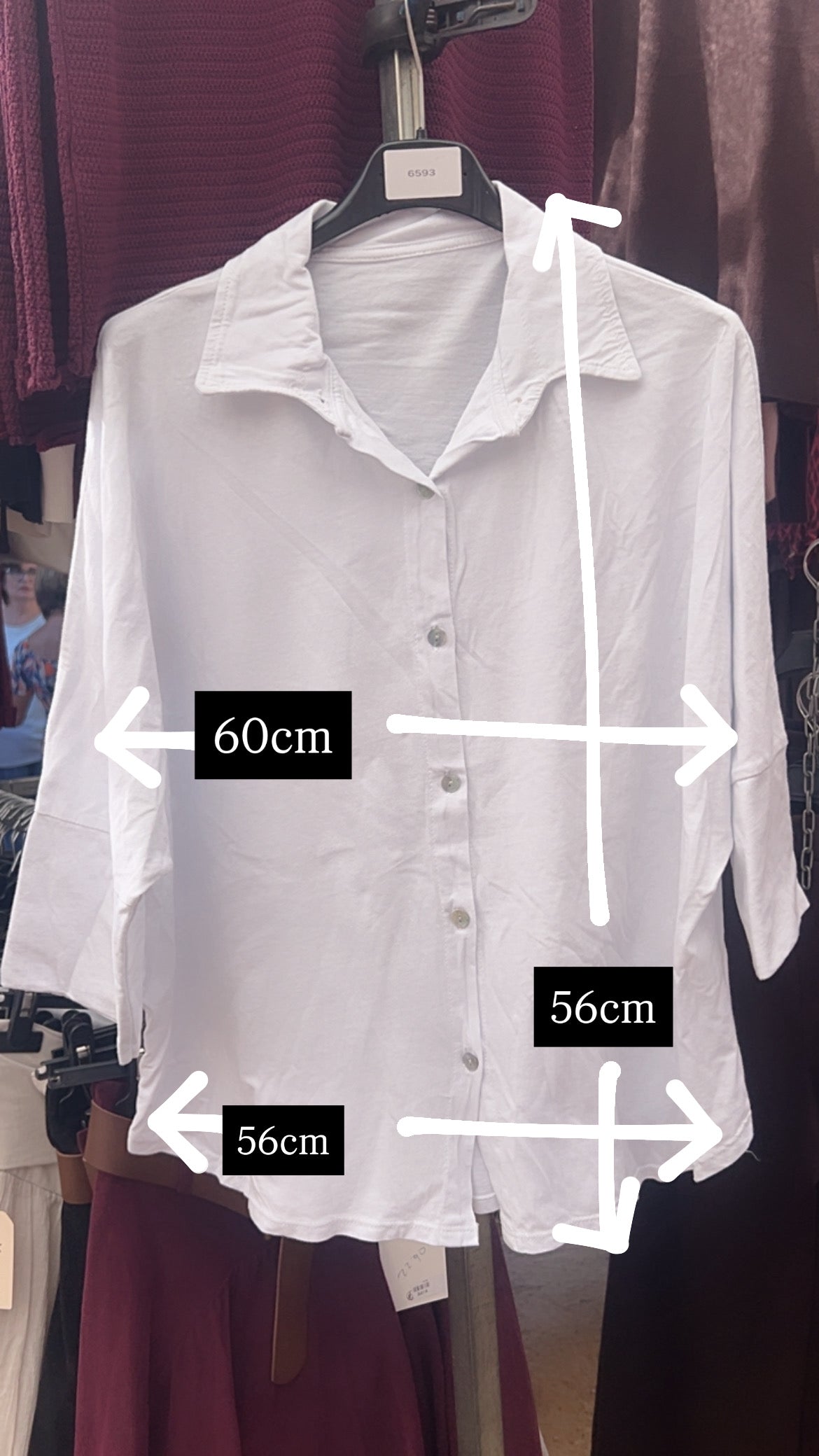 Camisa burdeos media manga