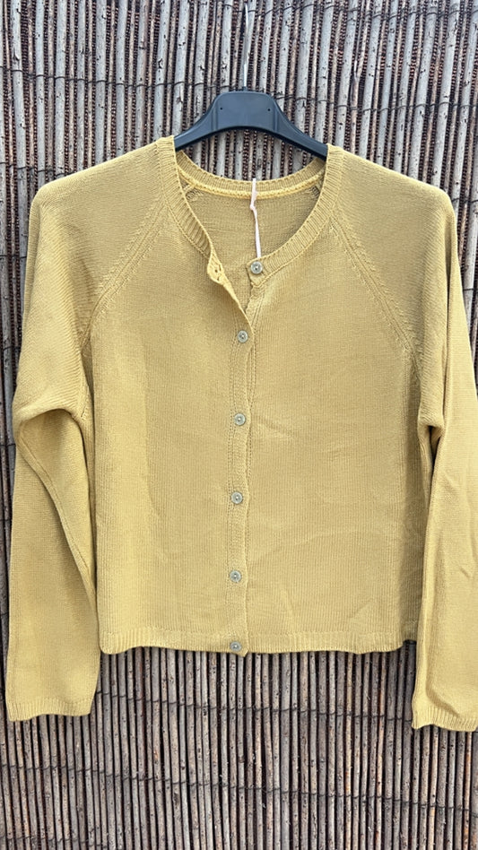 Chaqueta botones mostaza