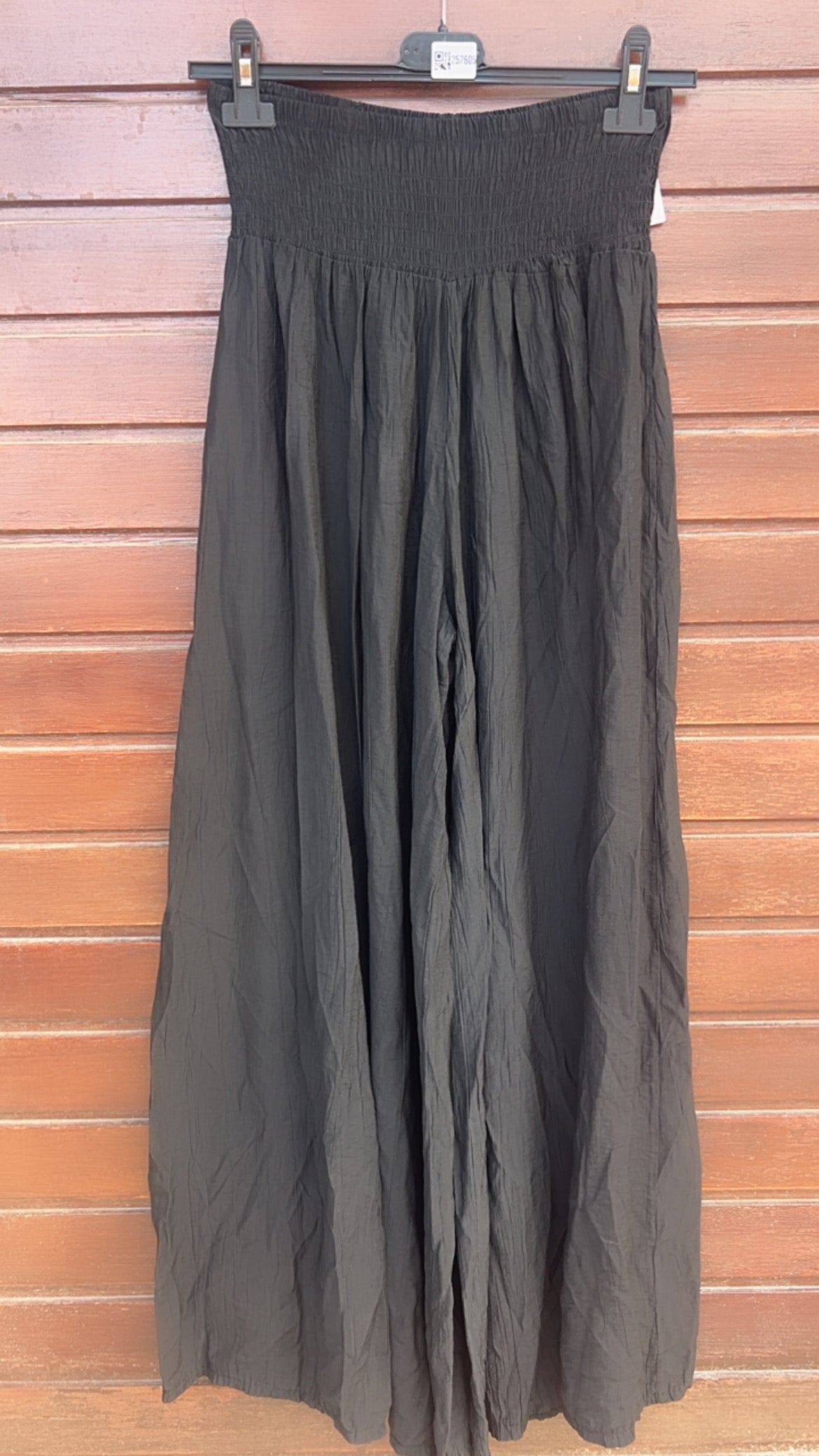 Pantalón nido de abeja negro