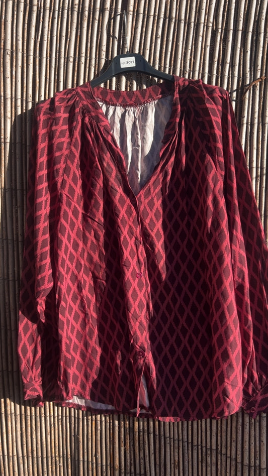 Camisa granate rombos