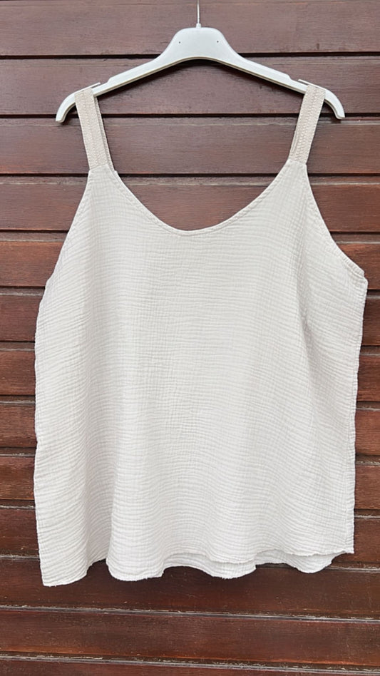 Top bambula beige
