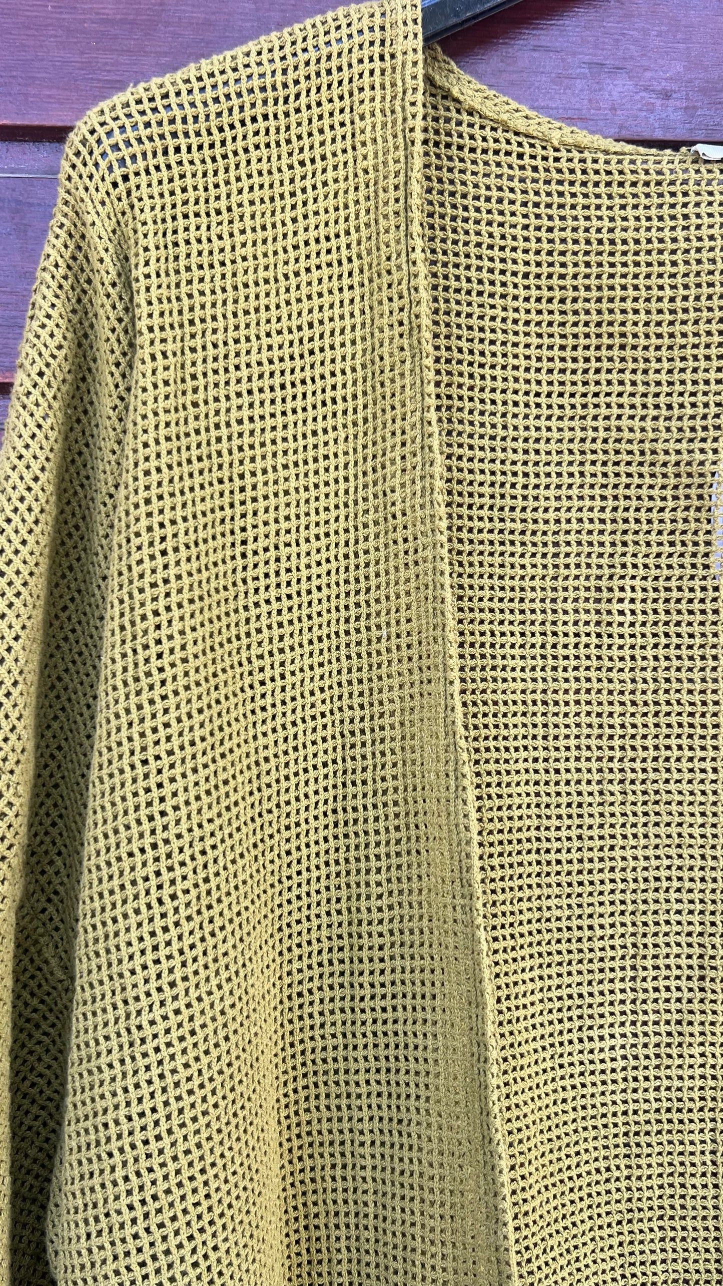 Chaqueta calada pistacho