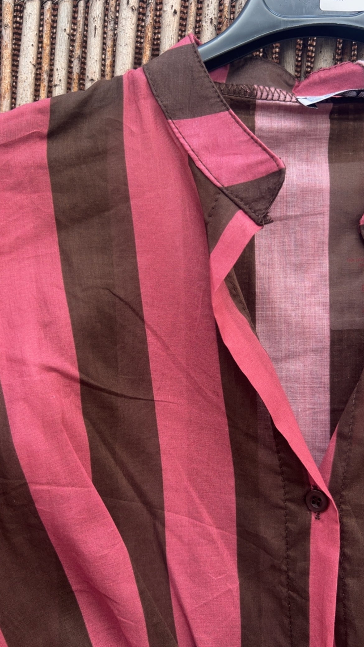 Camisa rayas rosa y xoco