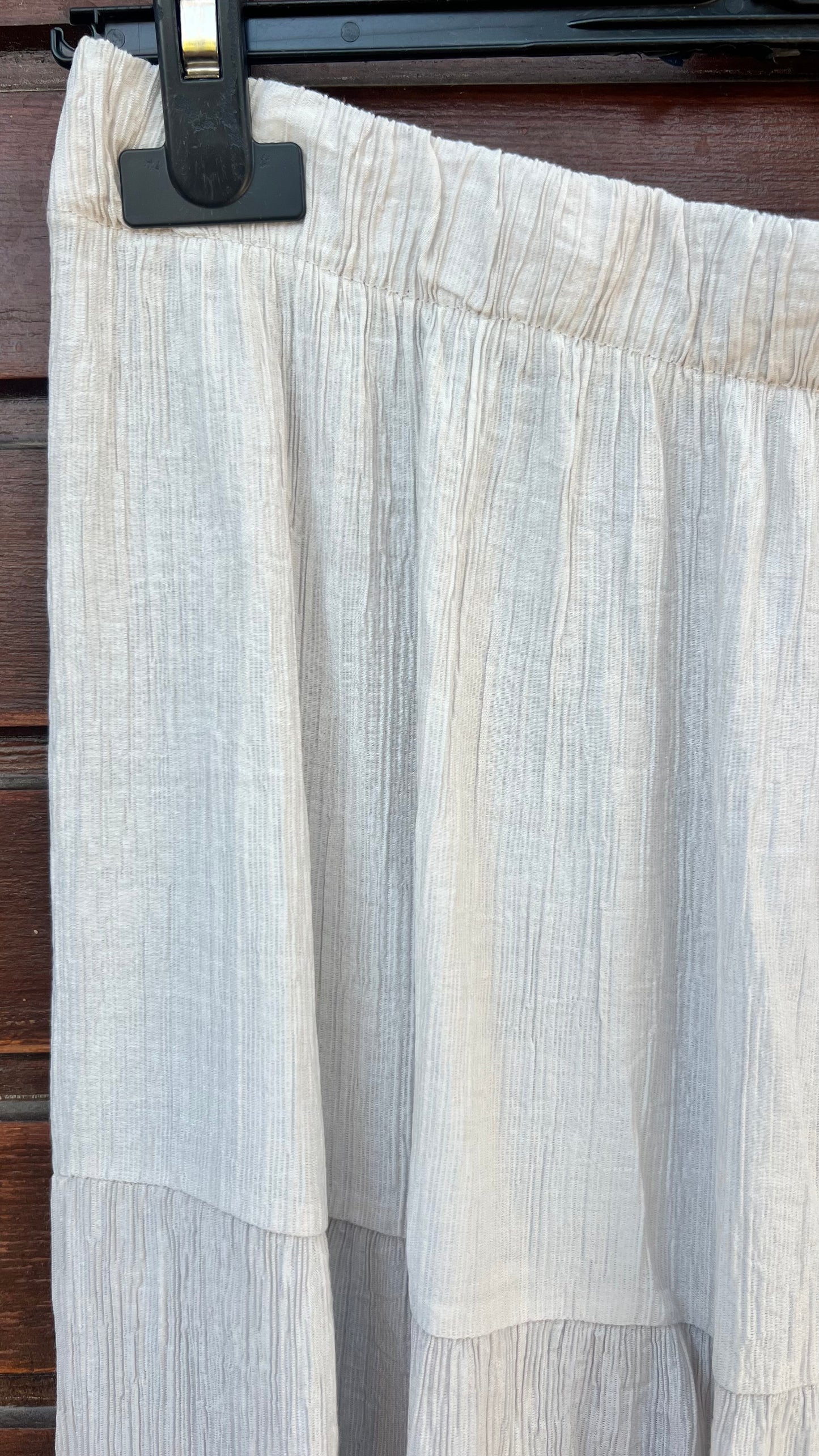 Falda beige bambula