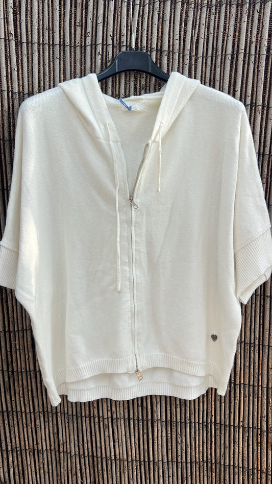 Chaqueta cruda con capucha