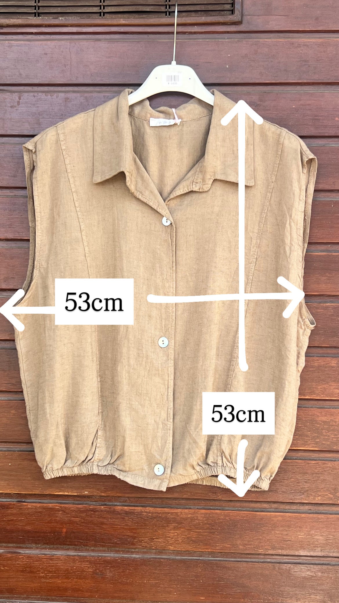Blusa camisera camel