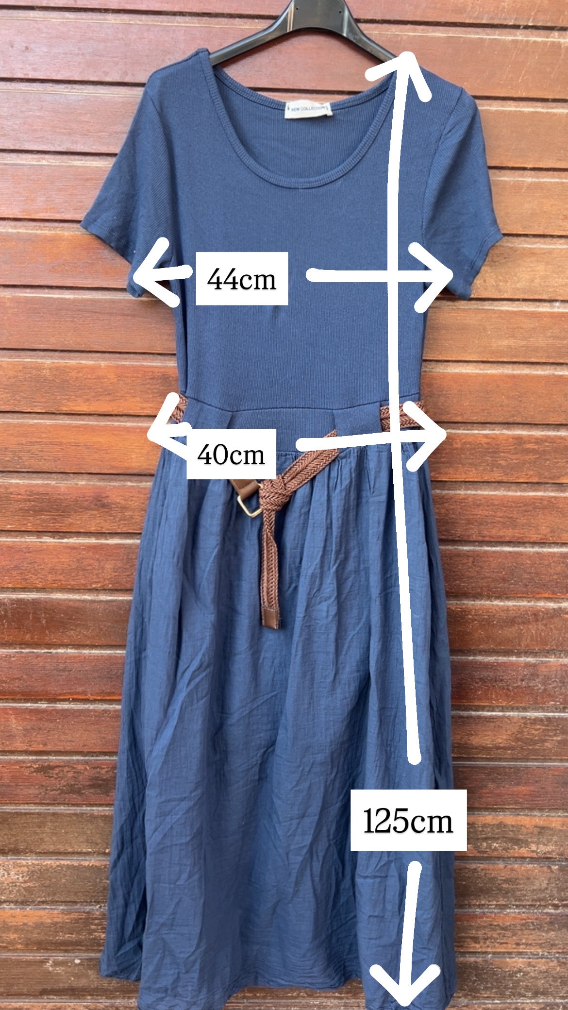 Vestido xoco con cinturón