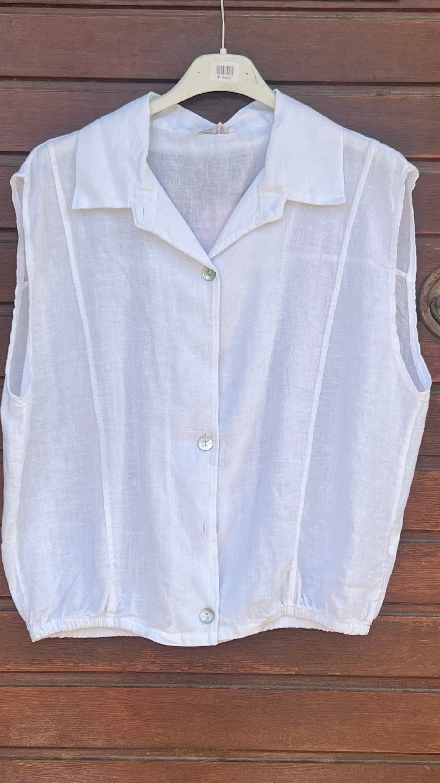 Blusa camisera blanca