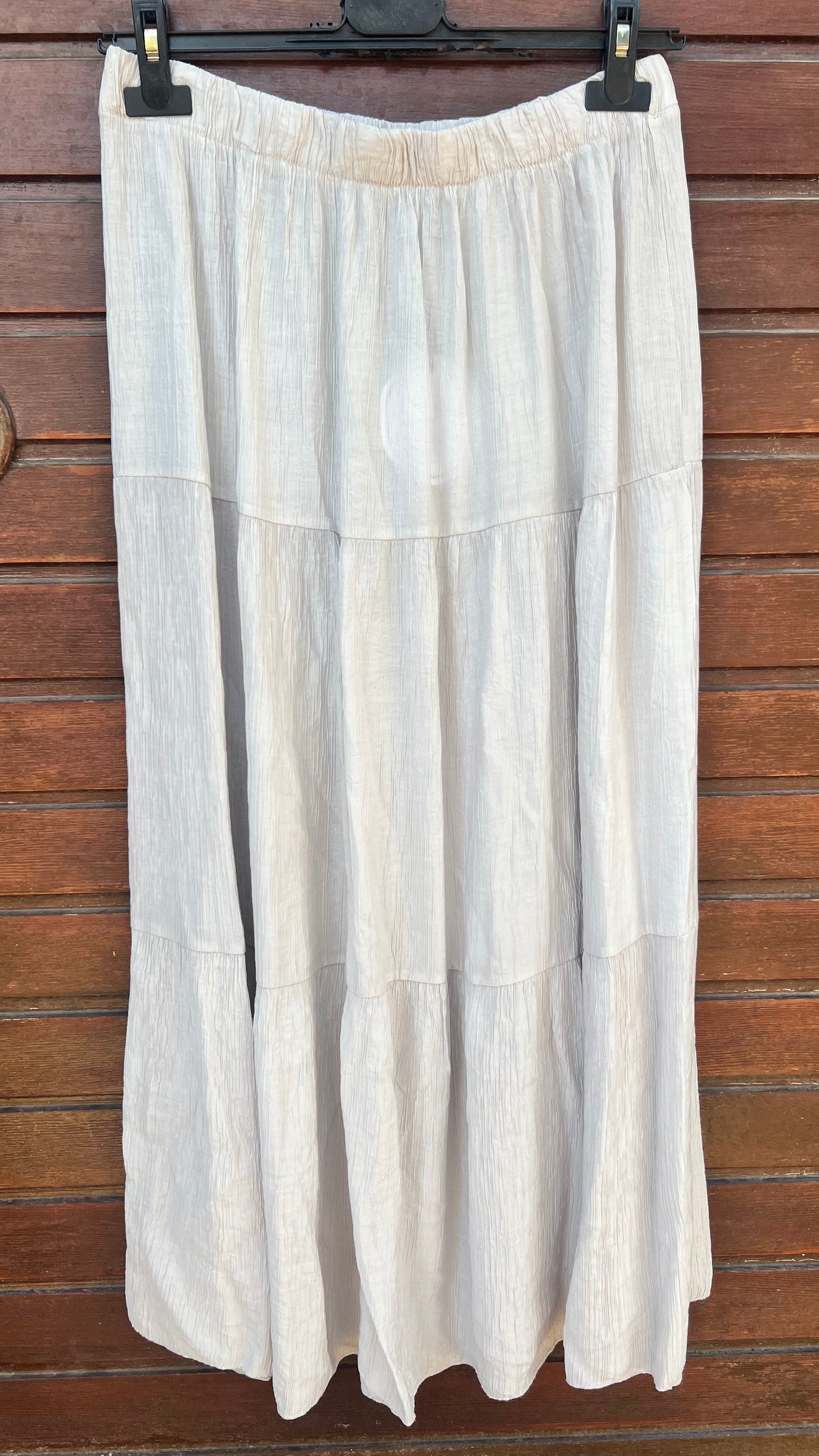 Falda beige bambula