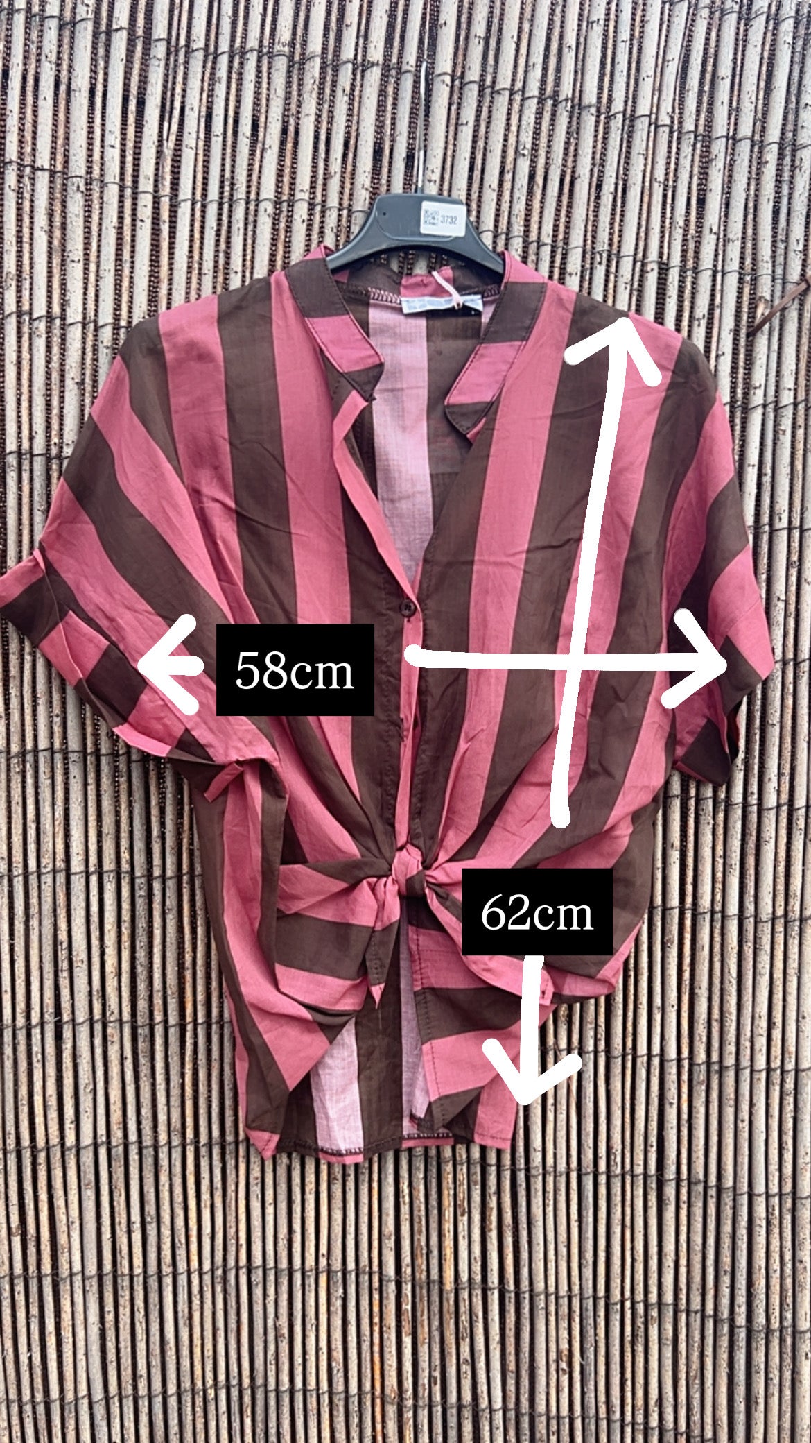 Camisa rayas beige y negro