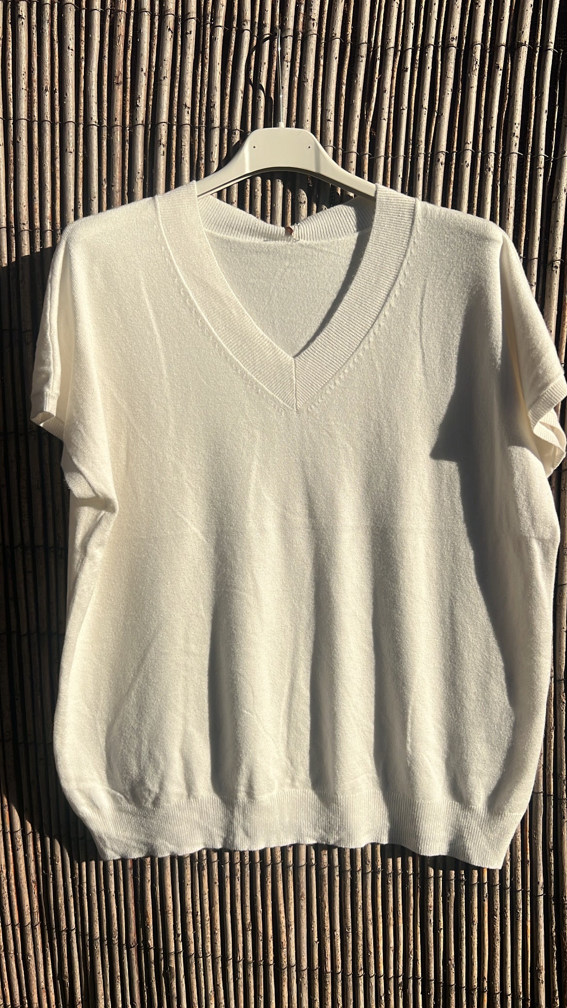 Jersey beige manga corta