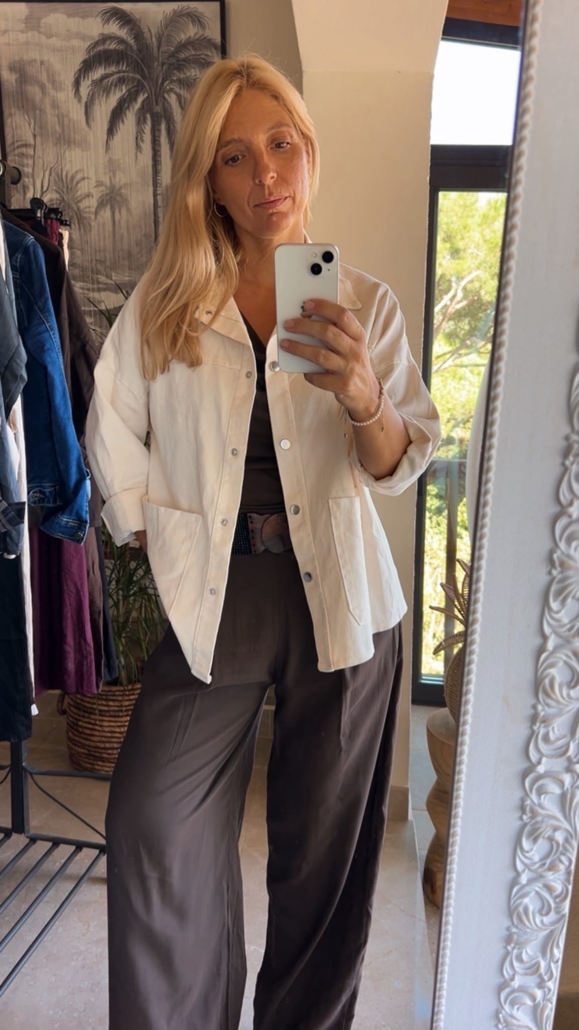 Camisola tejana beige claro