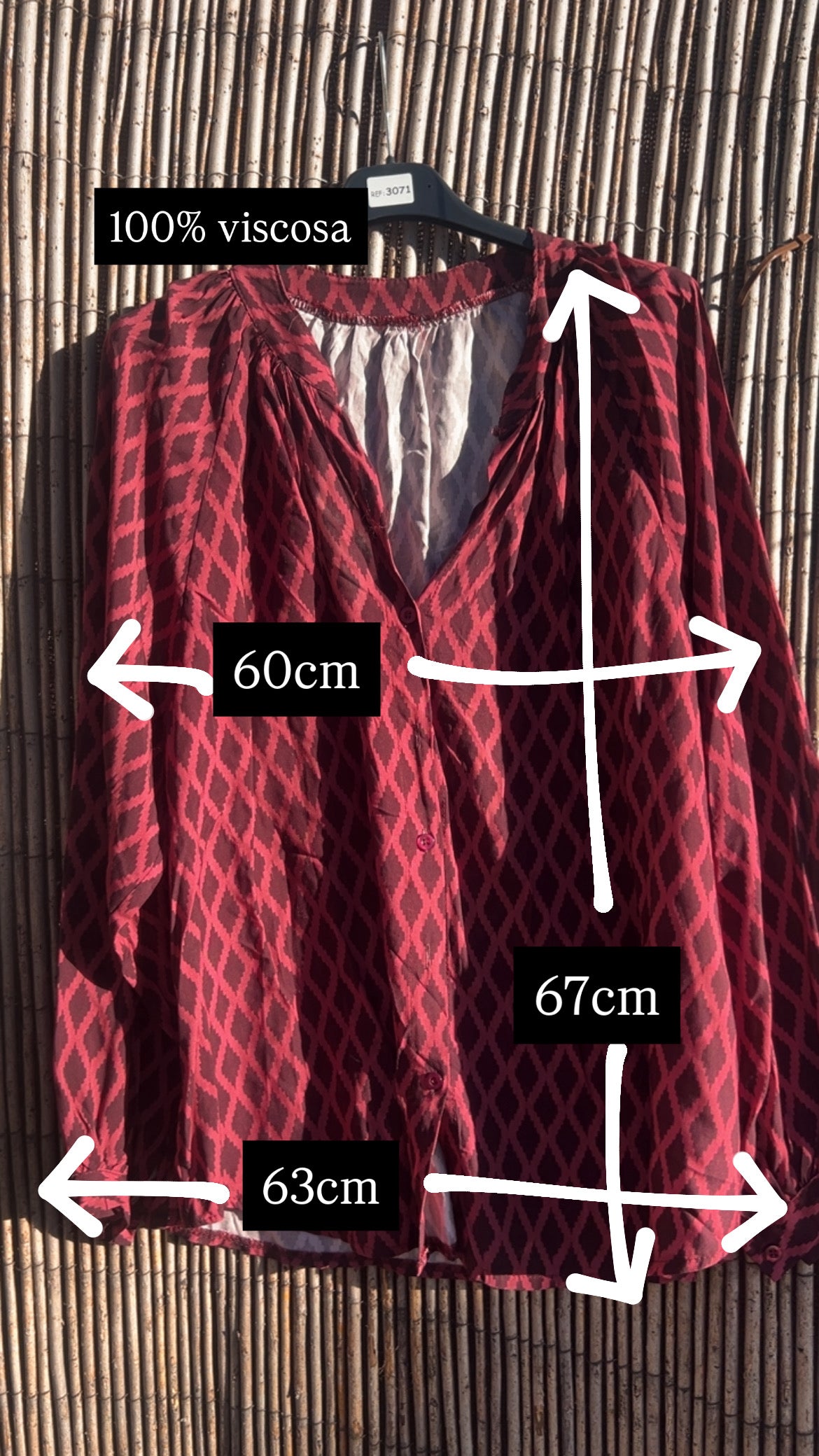 Camisa granate rombos