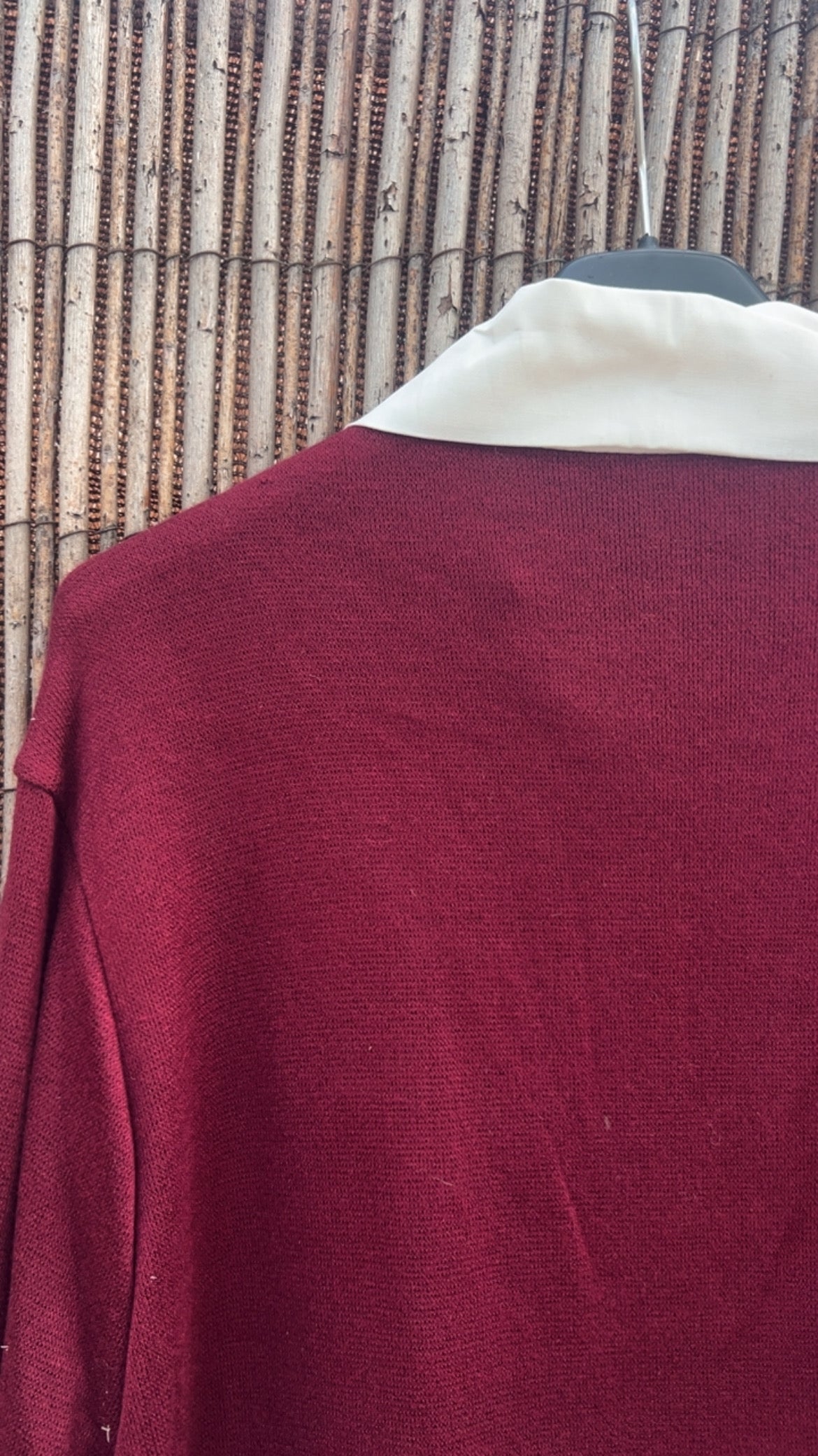 Jersey granate camisa cosida