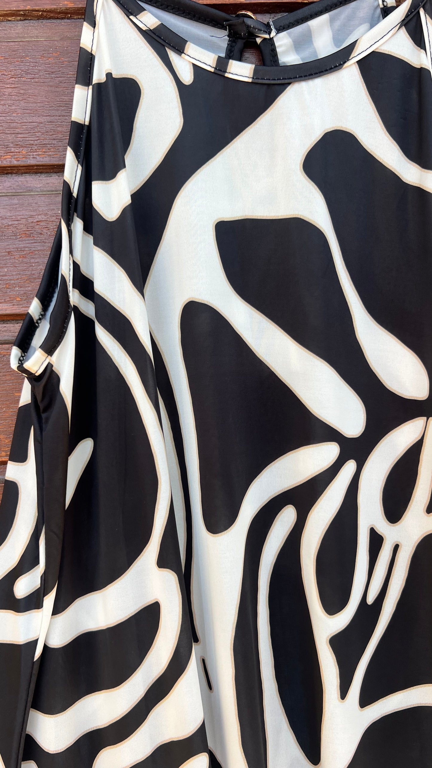 Vestido estampado negro