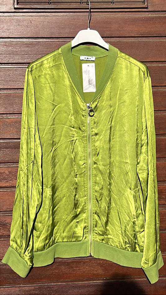 Bomber raso pistacho