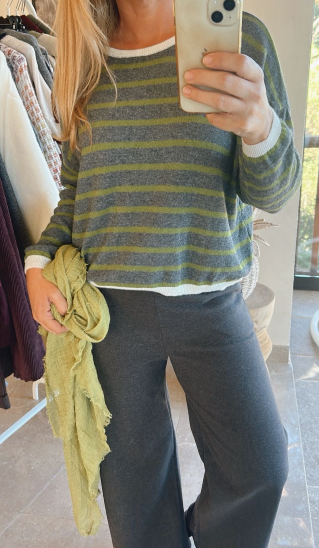 Jersey rayas cashmere