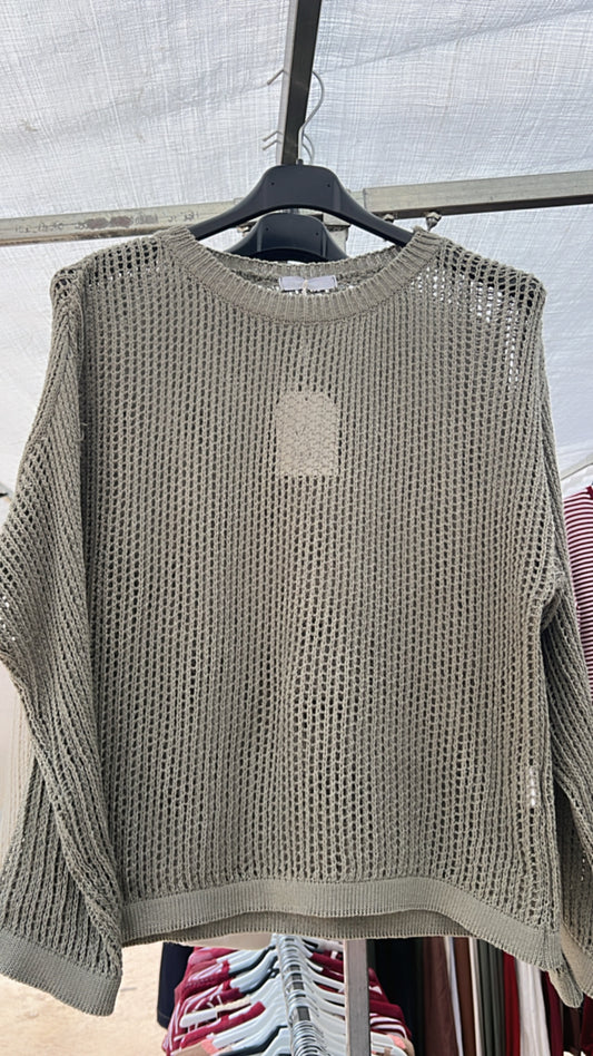 Jersey calado caki