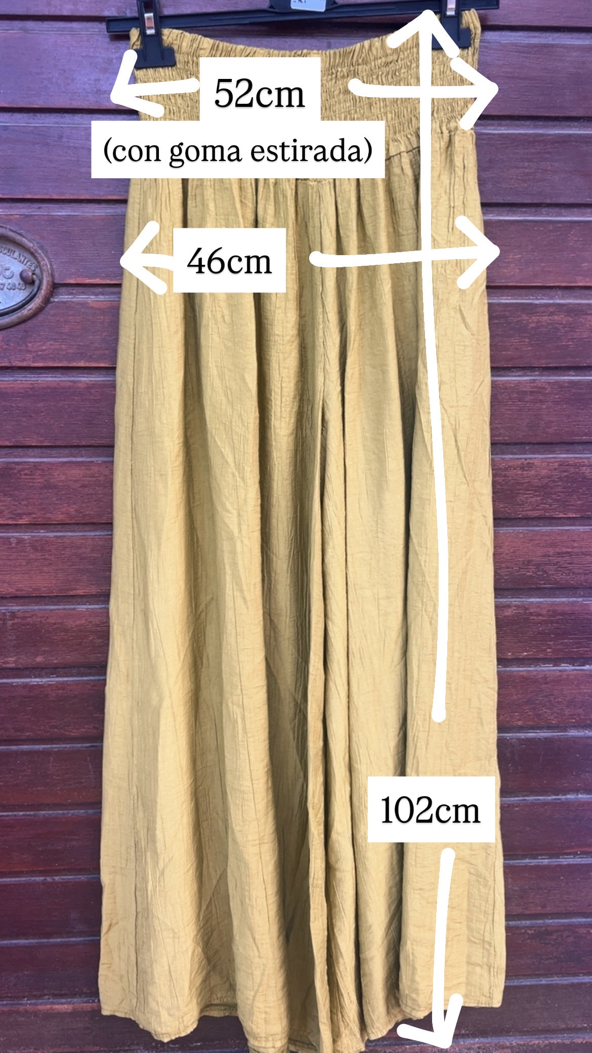 Pantalón nido de abeja teja