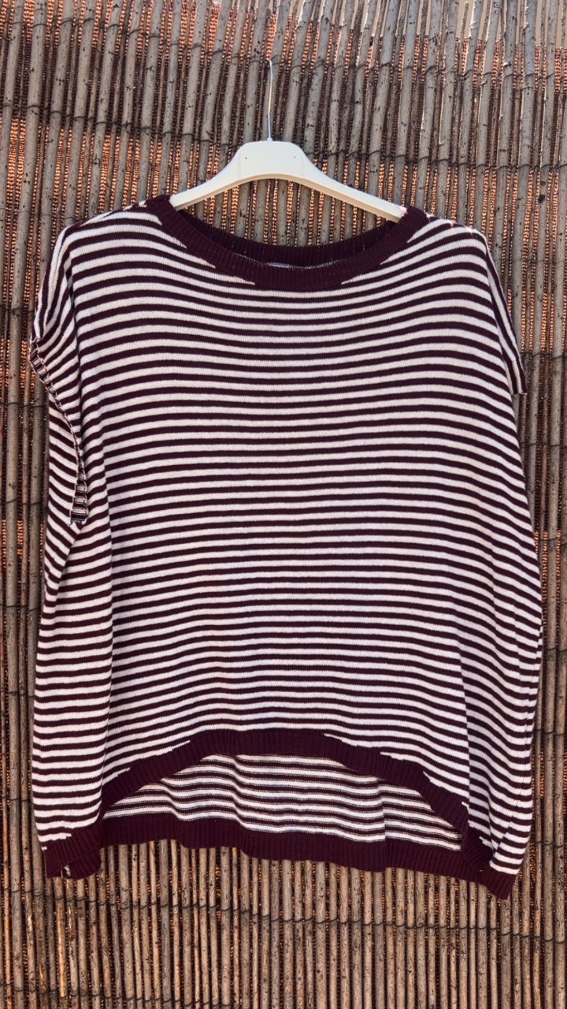 Jersey rayas burdeos