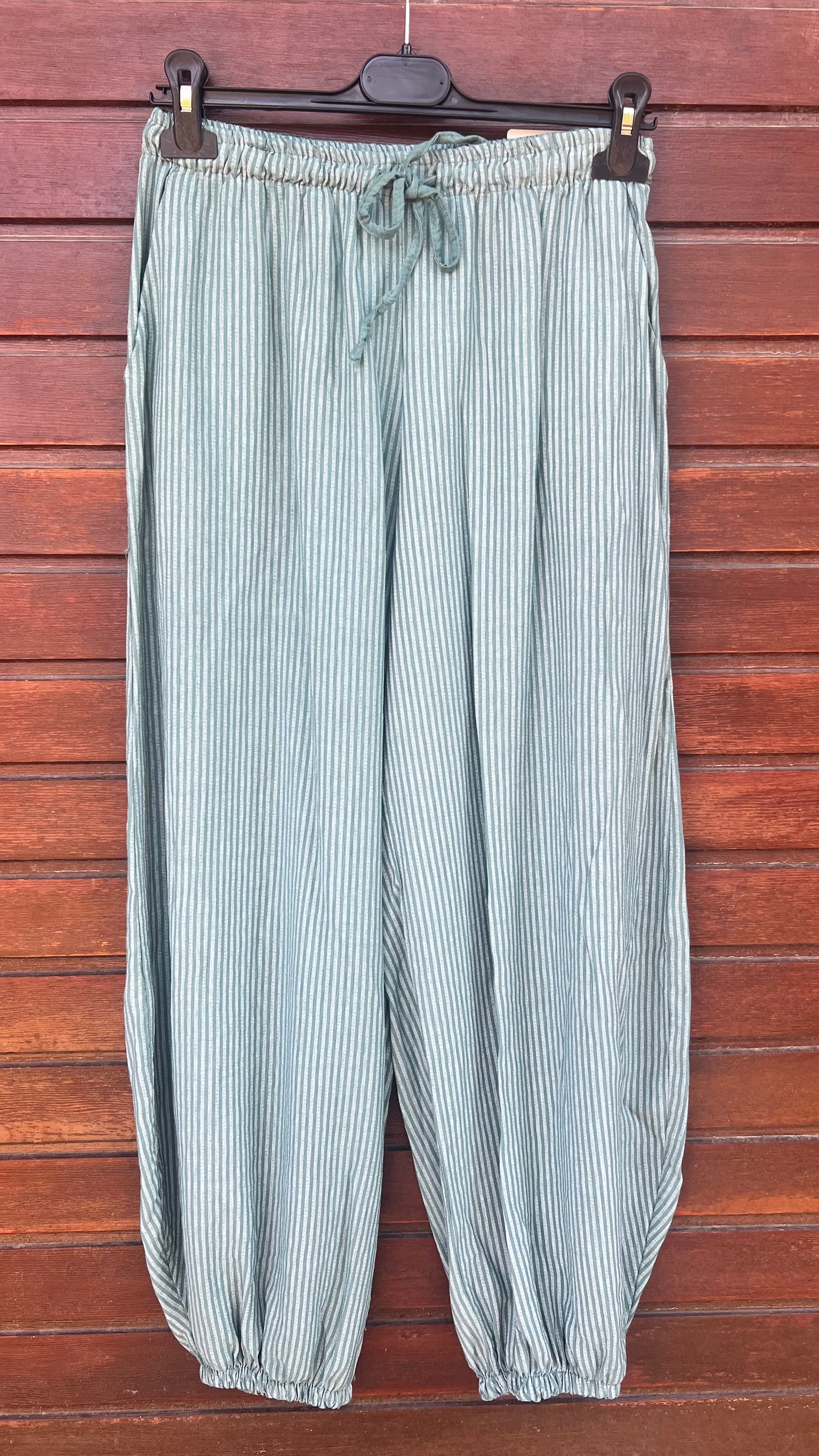 Pantalón bombacho turquesa