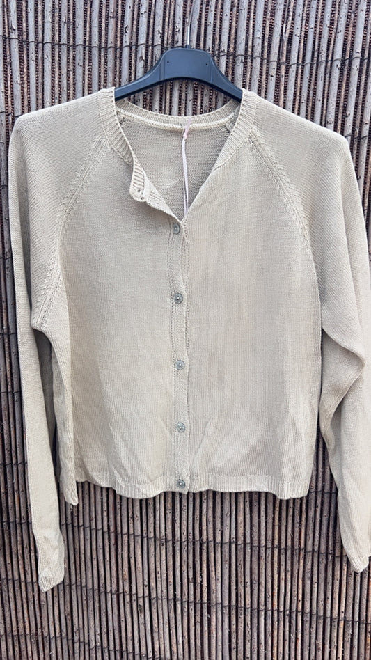 Chaqueta botones beige